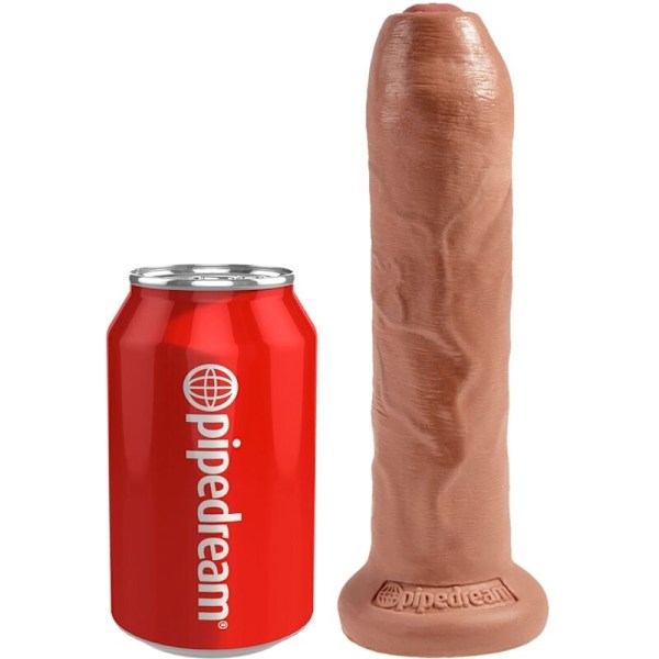 KING COCK - OSKIPNAD REALISTISK PENIS 17,8 CM KARAMELL