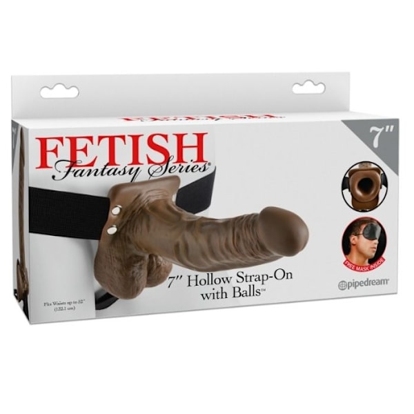 FETISH FANTASY SERIES 7" HOLOW STRAP-ON MED BOLLAR