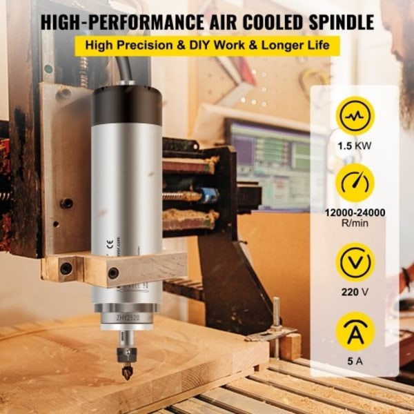 1,5KW 2220V luftkyld spindelmotor CNC luftkylningsspindelmotor för CNC gravyrfräsmaskin