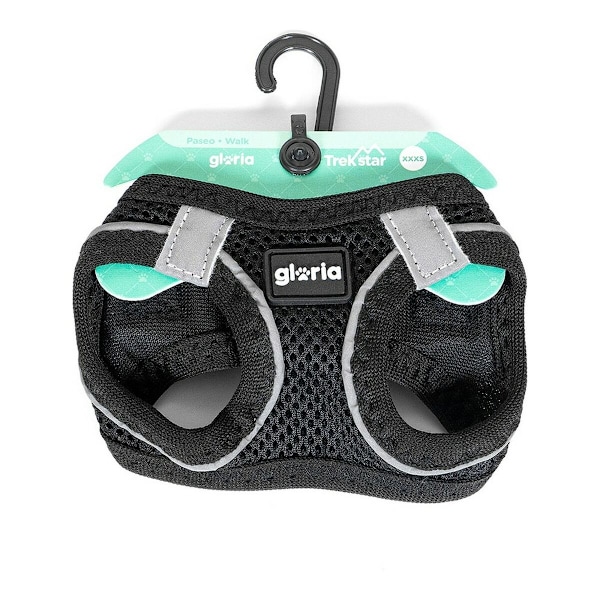 Hundsele Gloria Air Mesh Trek Star Justerbar Svart Storlek XXXS (18-20 cm)