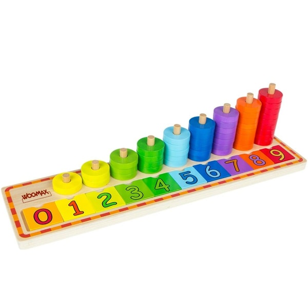 Pedagogiskt spel för små barn Woomax Siffror 56 Delar 4 antal 43 x 11 x 11 cm