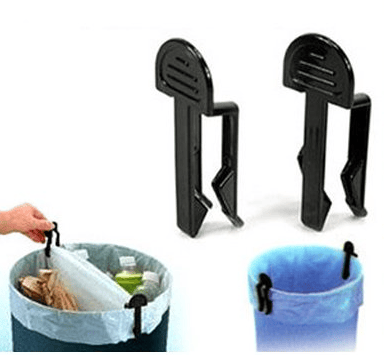 2 pack hållare till soppåse, soppåsen, papperskorg svart