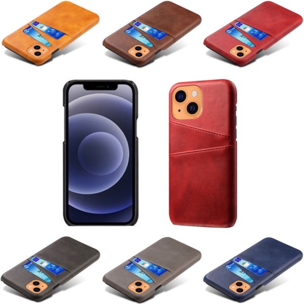 Kortholder til iPhone 13 - Mobilcover med plads til oplader og høretelefoner Sort iPhone 13