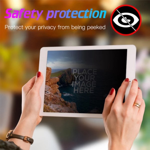 Vælg Antispy Screen Protector iPad Air/Pro/Mini 1/2/3/4/5/6/7/8/9/11 - Transparent Ipad Mini 3/2/1 2014/2013/2012