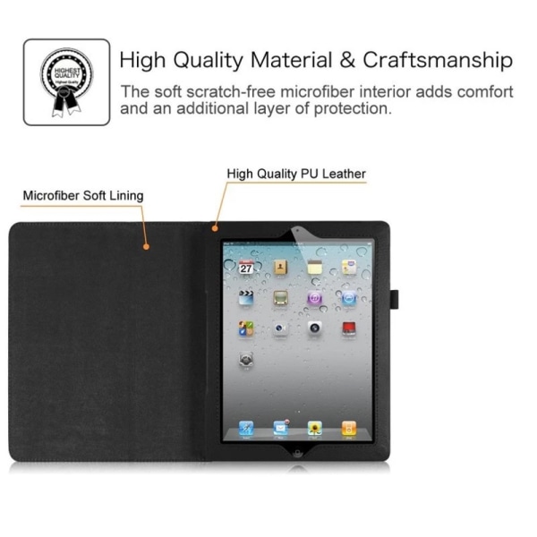 Ensfarvet enkelt cover til iPad Air, iPad Air 2, iPad 5, iPad 6 - Cerise Ipad Air 1/2 Ipad 9,7 Gen 5/6