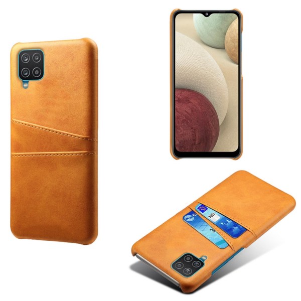 Samsung Galaxy A42 skal fodral skydd skinn kort visa amex - Ljusbrun / beige A42