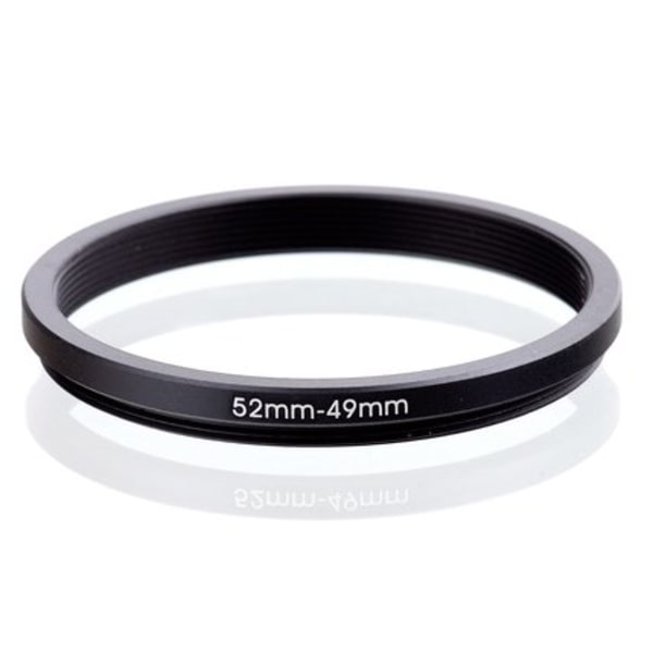 52 - 49 mm adapterring / step-down ring svart