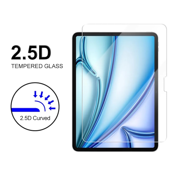 iPad Air 13 tommer M2 2024 skærmbeskytter hærdet glas 9H gennemsigtig  