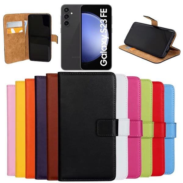 Samsung Galaxy S23 FE pung etui mobilcover - VÆLG: SORT  