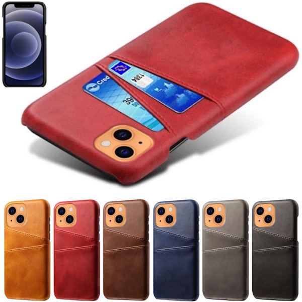 Kortholder til iPhone 13 mini - Etui med plads til kort og kontanter Sort iPhone 13 mini