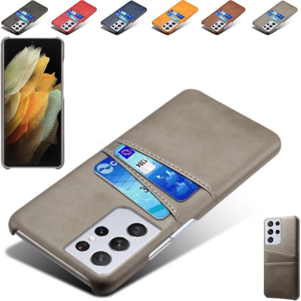 Samsung Galaxy S21 Ultra coverkort - Lysebrun / beige S21 Ultra