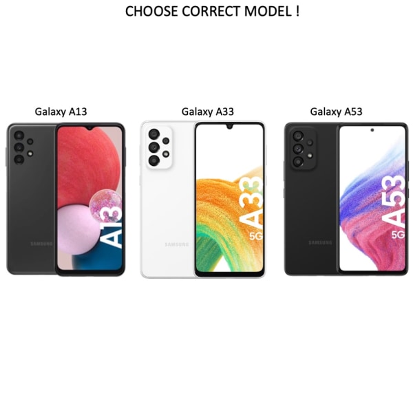 Samsung Galaxy A53/A33/A13 plånbok skal fodral korthållare - BLÅ SAMSUNG A33 5G
