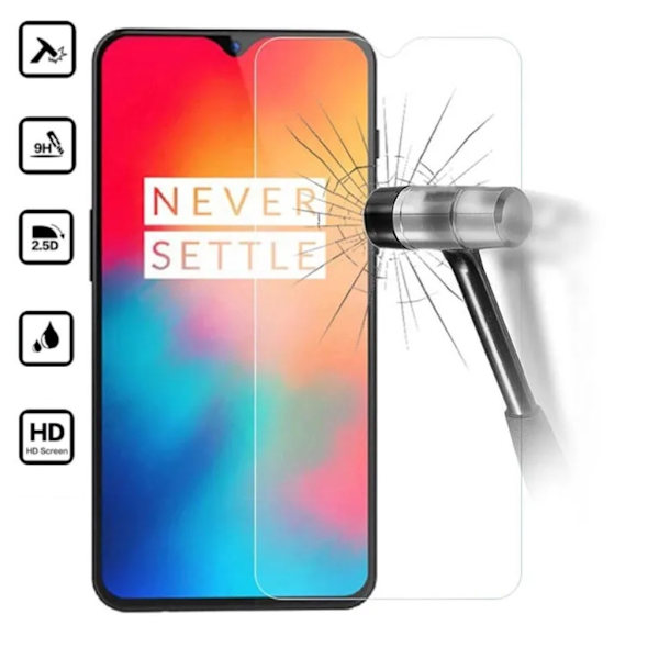 OnePlus 6T näytönsuoja 9H sopii kuoriin, kuulokkeisiin ja latureihin - Transparent OnePlus 6T
