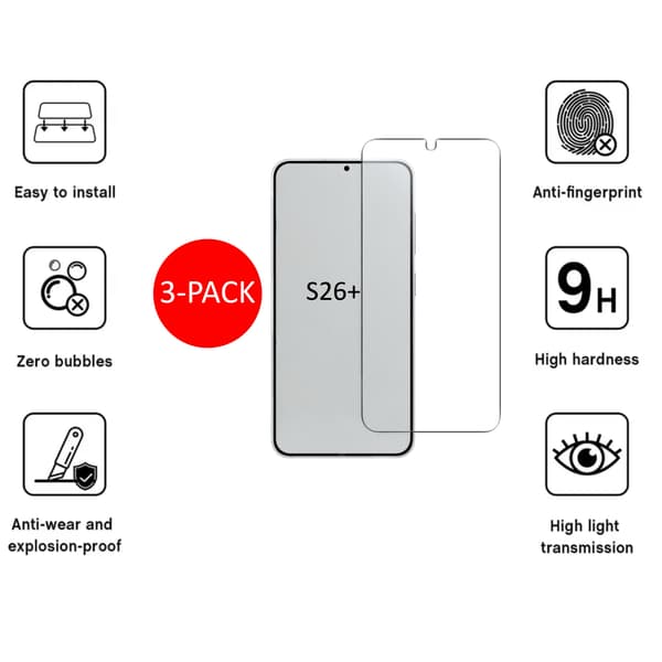 3-Pack 1SWEDEN skärmskydd för Samsung Galaxy S26+ Plus Transparent