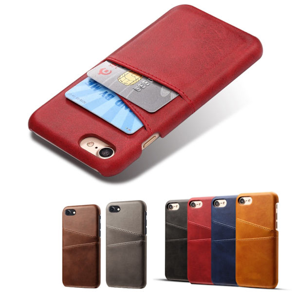iPhone SE 2022/2020 kuori kortti - Tumman ruskea iPhone SE gen 3/2