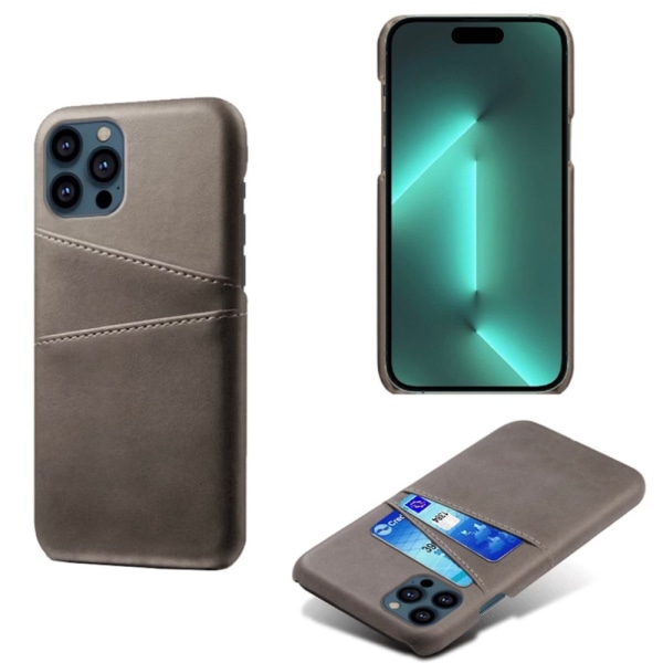 Korthållare Iphone 14 Pro skal mobilskal hål laddare hörlurar - Ljusbrun / Beige iPhone 14 Pro