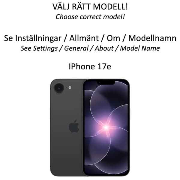 1SWEDEN Iphone 17e skal mobilskal skärmskydd TPU - Blå