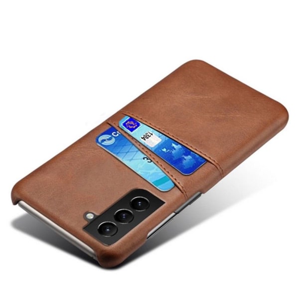 Kortholder Samsung S21 FE Cover Mobiltelefon Taske Holder Oplader Hovedtelefoner - Brun Galaxy S21 FE