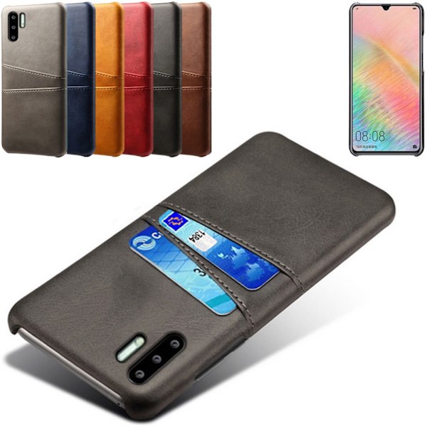 Huawei P30 Pro -kotelo korttipidikkeellä - Light brown / beige