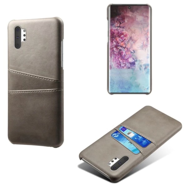 Samsung Note 10 Plus etui mobil cover udskæring til oplader hovedtelefoner - Grey Samsung Galaxy Note10+