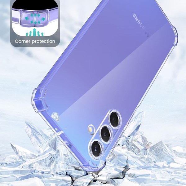 Army V3 Samsung Galaxy A15/A16/A55 skal fodral - TRANSPARENT SAMSUNG A15