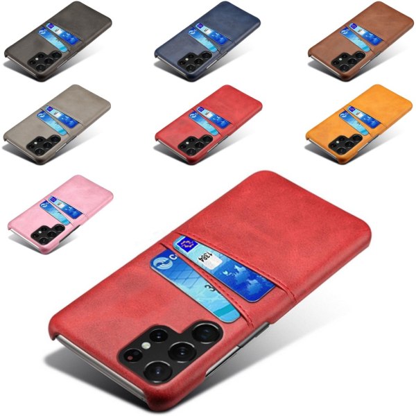 Korthållare Samsung S23 Ultra skal mobilskal i laddare hörlurar - Röd Samsung Galaxy S23 Ultra
