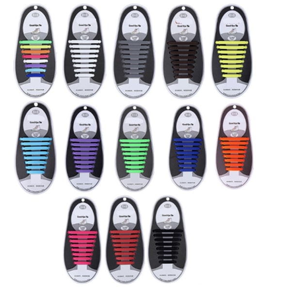 Elatiska silicone skosnöre unisex barn sommar Flera färger