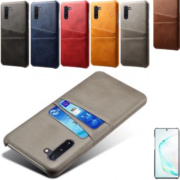 Samsung Galaxy Note10 -kotelo korttipaikalla - Vaaleanruskea / beige Note10