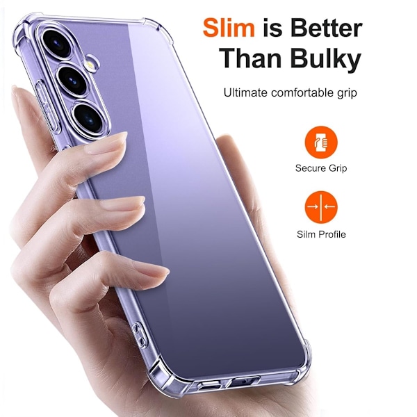 Army V3 Samsung Galaxy S24/S24FE/S24Ultra skal etui - TRANSPARENT SAMSUNG S24 FE