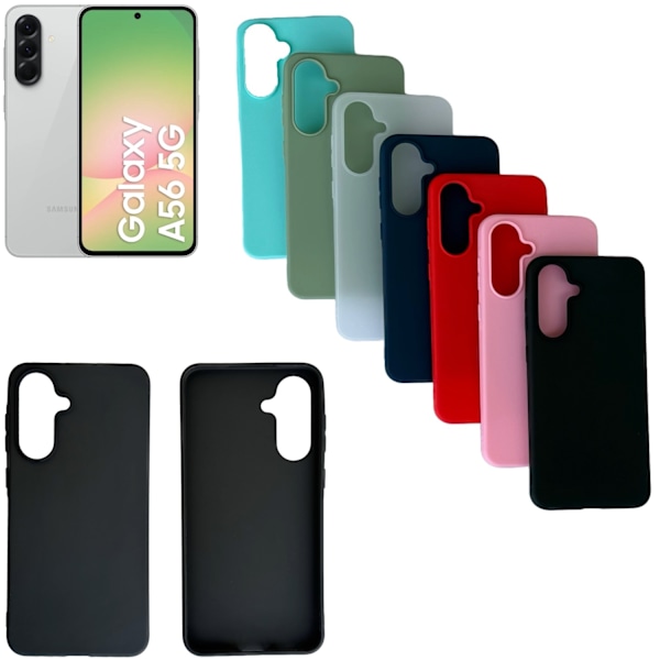 Silikon TPU skal Samsung A56/A565G fodral mobilskal skärmskydd - Blå Samsung Galaxy A56