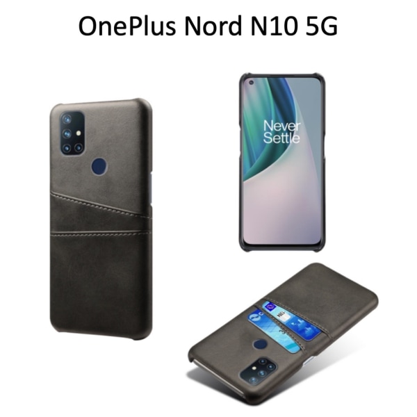 OnePlus Nord 2/9/9Pro/N10/N100/CE kuorikorttikotelo musta - Black OnePlus Nord 2 5G