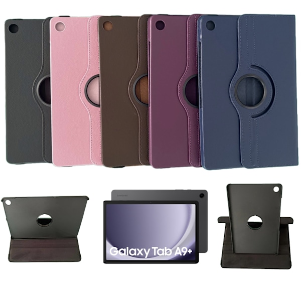 360 etui Samsung Galaxy Tab A9+ skærmbeskyttelse cover blå - Blå Blå