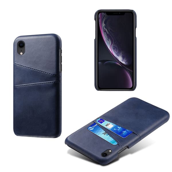 Iphone XR skal kortholder - Blue