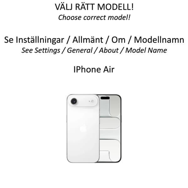 Iphone Air skal mobilskal silikon / TPU - VÄLJ: BLÅ IPHONE AIR