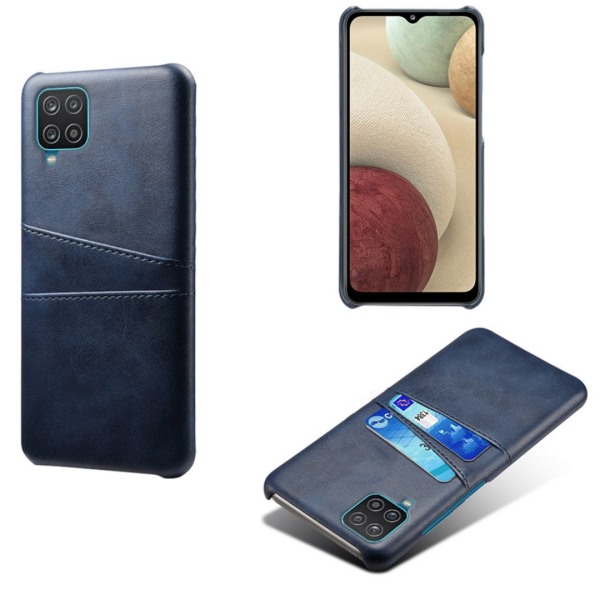 Samsung Galaxy A42 skal fodral skydd skinn kort visa amex - Blå A42