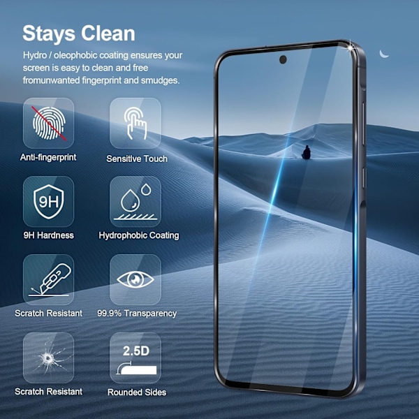 Samsung Galaxy A55 Skärmskydd Härdat Glas Premium 1-pack transparent