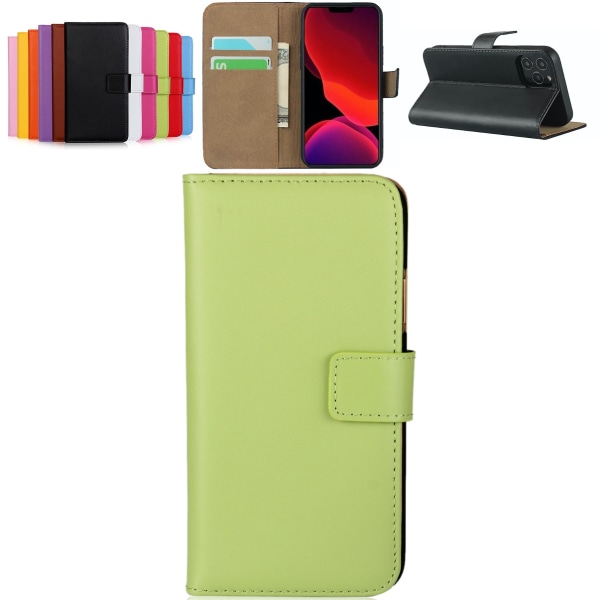 iPhone 11 plånboksfodral plånbok fodral skal skydd kort grön - Grön iPhone 11