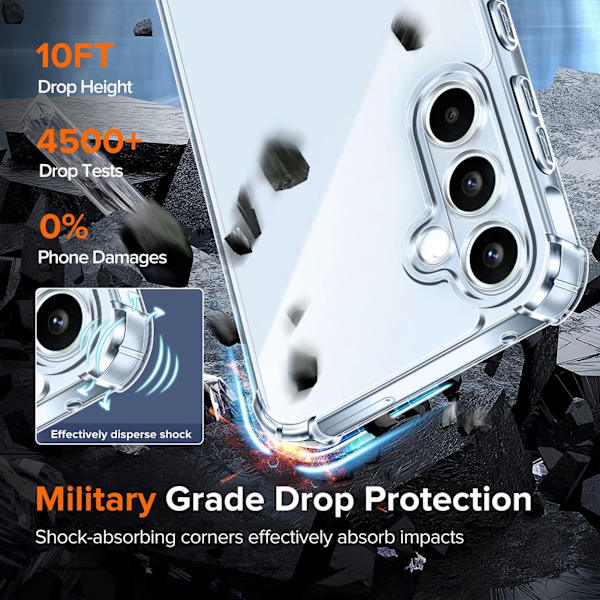 Samsung Galaxy A35 skal fodral Army V3 - Transparent Samsung A35