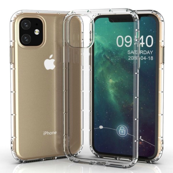 Iphone 11/12/13/XS/X/XR/8/7/6 kuori kotelo cushion pro/mini/plus- Transparent IPHONE 11 PRO MAX CASE