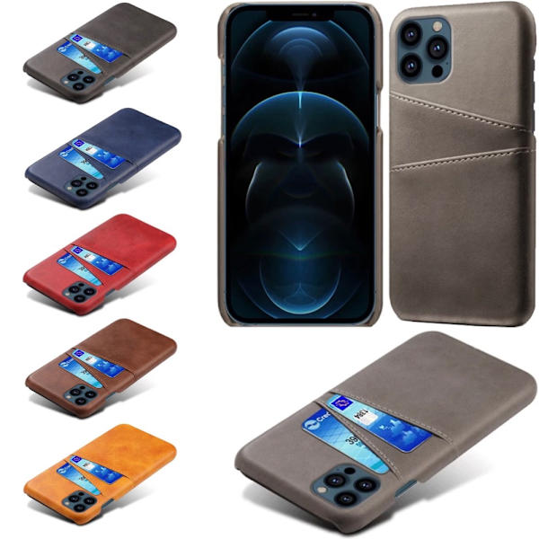 Korttikotelo Iphone 13 Pro kuoret matkapuhelinkuoret reikä laturi kuulokkeet - Vaaleanruskea / beige iPhone 13 Pro