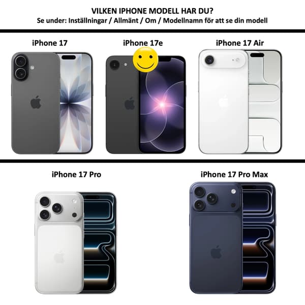 1SWEDEN Iphone 17e skal mobilskal TPU - VÄLJ: LJUSBLÅ IPHONE 17E