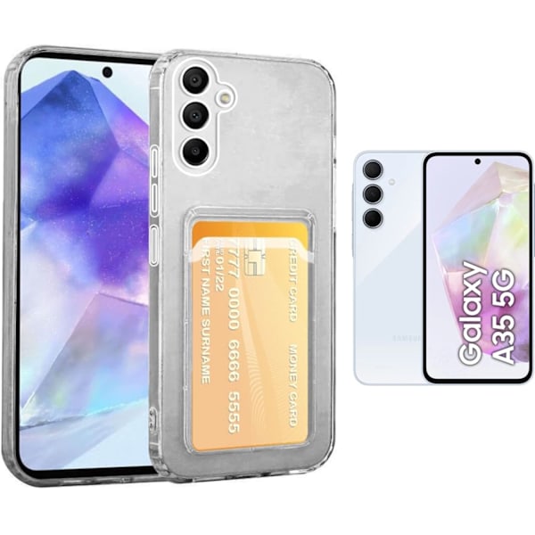 Samsung Galaxy A35 cover kortholder mobilcover slot Transparent Samsung A35 5G