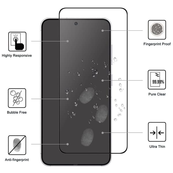 3-Pack Samsung Galaxy S25 Skärmskydd Härdat Glas Premium