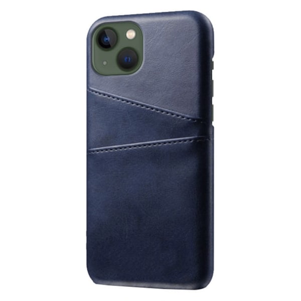 Kortholder Iphone 14 cover mobilcover udskæring til oplader hovedtelefoner - Blue iPhone 14