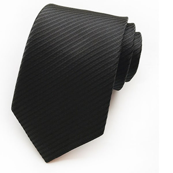 Slips polyester många olika färger och mönster Svart randig 922b