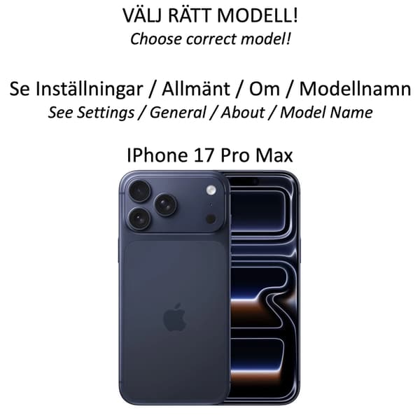 Iphone 17 Pro Max pung etui tegnebog cover skal sort - Sort IPHONE 17 PRO MAX 5G / 4G