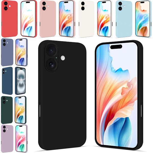 iPhone 16 Plus skal mobilcover etui TPU / silikone sort - BLACK IPHONE 16 PLUS