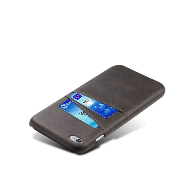 Iphone 6 Plus 6s Plus + skydd skal fodral kort visa mastercard - Ljusbrun / beige iPhone 6+/6s+