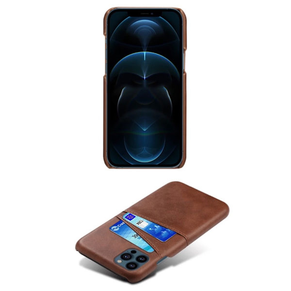 iPhone 13 Pro skal kortholder - Brown
