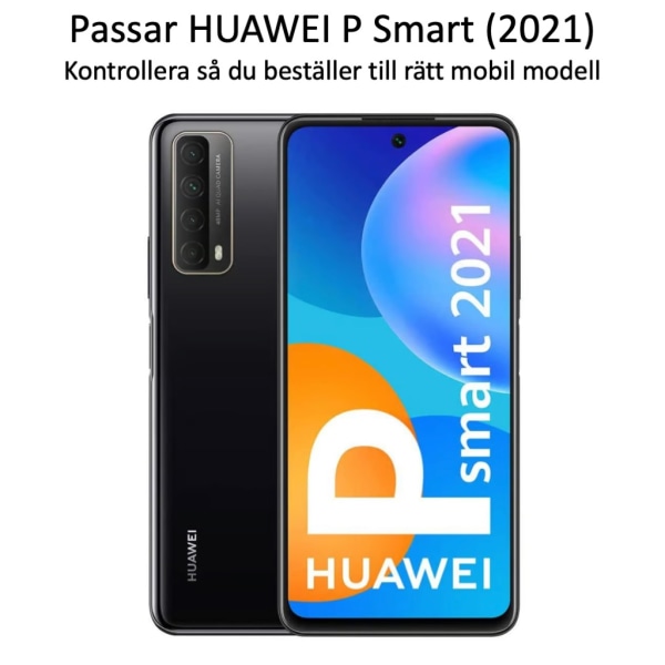 Huawei P Smart 2021 skærmbeskytter 9H passer til skal-hovedtelefoner - Transparent Huawei P Smart (2021)